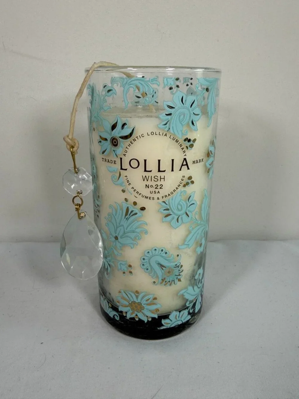 NEW Lollia Luminary Wish No 22 Sugared Pastille Glass Candle